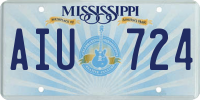 MS license plate AIU724