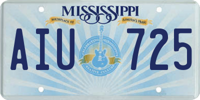 MS license plate AIU725