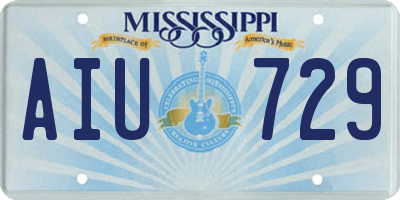 MS license plate AIU729