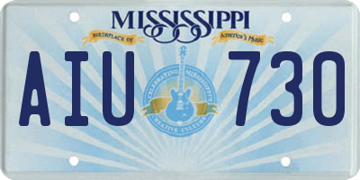 MS license plate AIU730