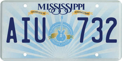 MS license plate AIU732