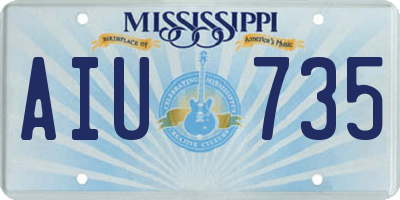 MS license plate AIU735