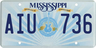 MS license plate AIU736