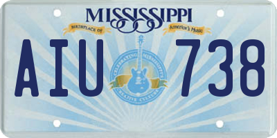 MS license plate AIU738