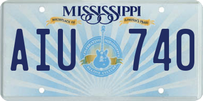 MS license plate AIU740