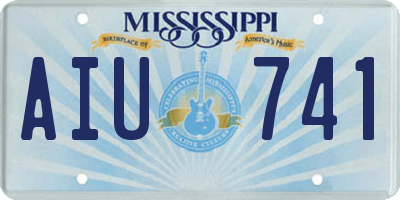 MS license plate AIU741