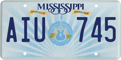 MS license plate AIU745