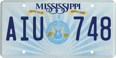 MS license plate AIU748