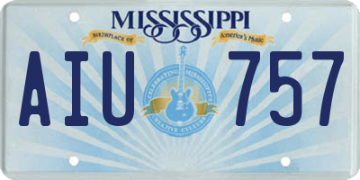 MS license plate AIU757