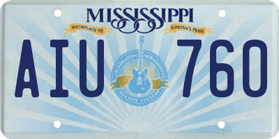 MS license plate AIU760