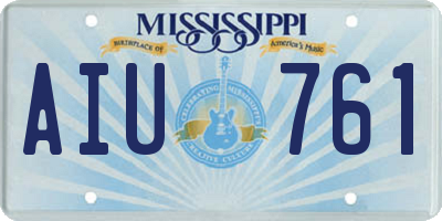MS license plate AIU761