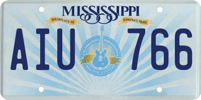MS license plate AIU766