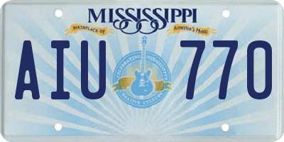 MS license plate AIU770