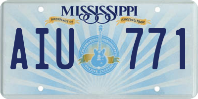MS license plate AIU771