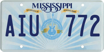 MS license plate AIU772
