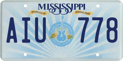 MS license plate AIU778