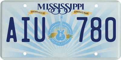 MS license plate AIU780