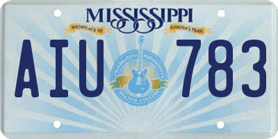 MS license plate AIU783