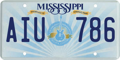 MS license plate AIU786
