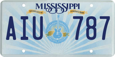 MS license plate AIU787
