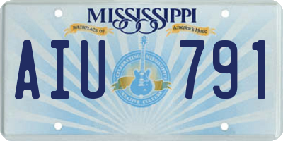 MS license plate AIU791