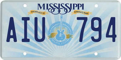 MS license plate AIU794