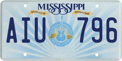 MS license plate AIU796