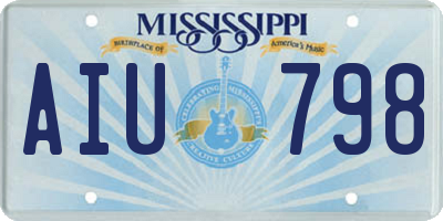 MS license plate AIU798
