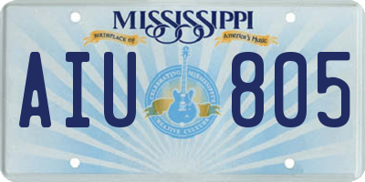 MS license plate AIU805