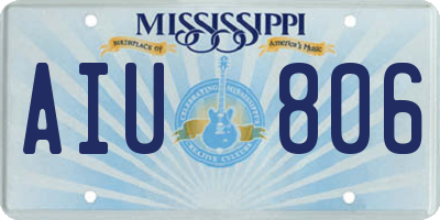 MS license plate AIU806