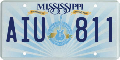MS license plate AIU811