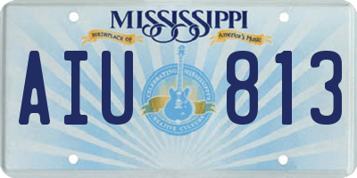 MS license plate AIU813
