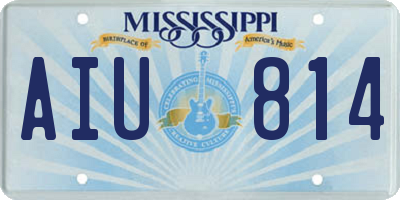 MS license plate AIU814