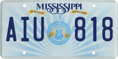 MS license plate AIU818