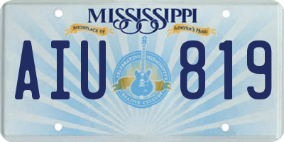 MS license plate AIU819