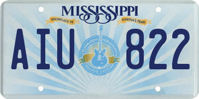 MS license plate AIU822