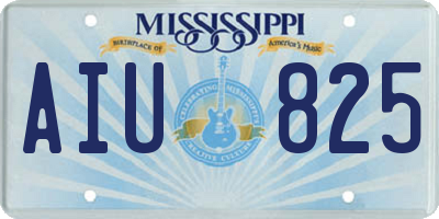 MS license plate AIU825