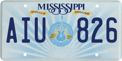 MS license plate AIU826