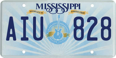 MS license plate AIU828