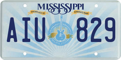 MS license plate AIU829