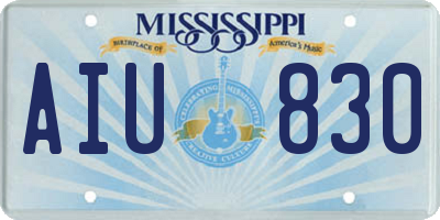MS license plate AIU830