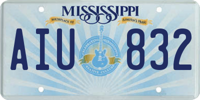 MS license plate AIU832