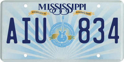 MS license plate AIU834