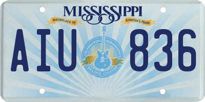 MS license plate AIU836