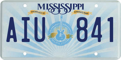 MS license plate AIU841