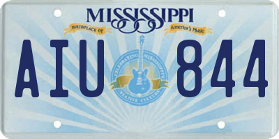 MS license plate AIU844