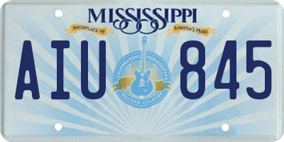 MS license plate AIU845