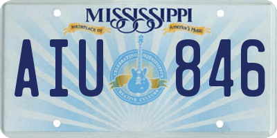 MS license plate AIU846