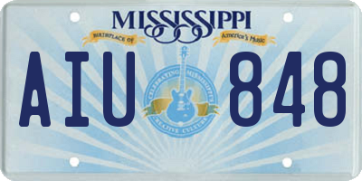 MS license plate AIU848