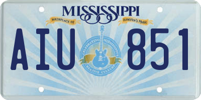 MS license plate AIU851